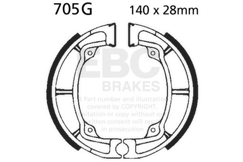 EBC 86-88 Kawasaki KLF 185 Bayou Front Left/Right Sintered HH Brake Pads
