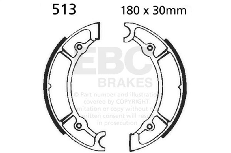 EBC 80-81 Yamaha XS 400 2G/H Front Brake Shoe