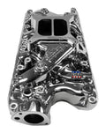 Edelbrock SB Ford Performer Intake Manifold - Chrome Plasma Finish