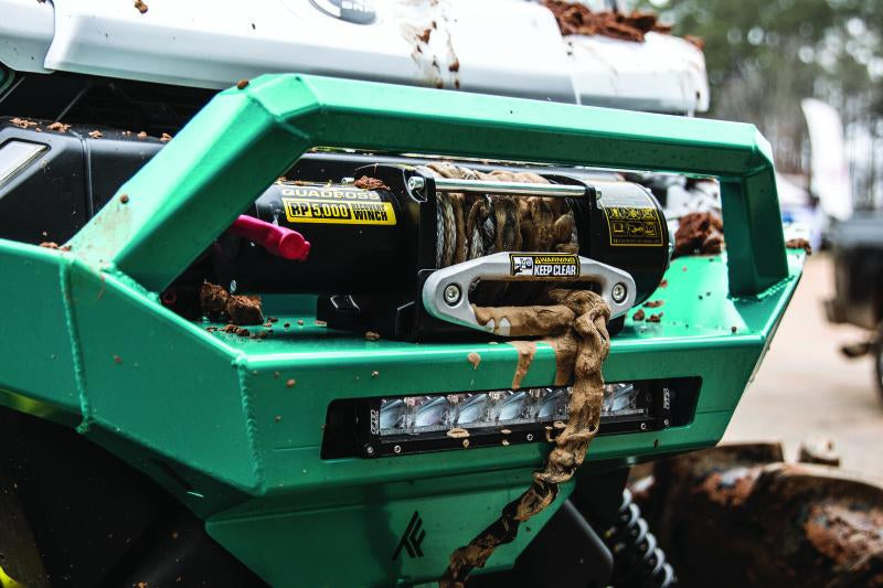 QuadBoss Winch Kit - 50ft Synthetic Rope - 3.8hp - Hawse Fairlead - Wireless Remote - 5000lb