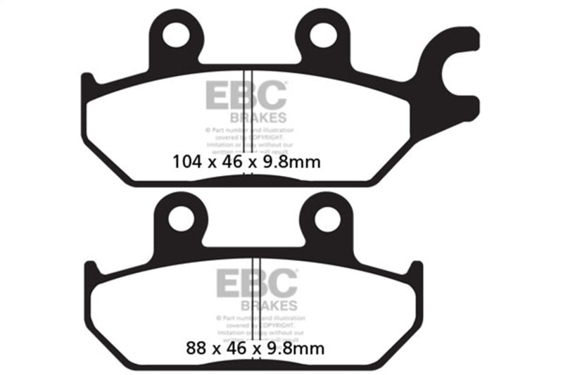 EBC 16-18 Yamaha YXE 70 Wolverine Front Left SV Series Brake Pads