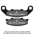 EBC 88-07 Kawasaki EX 250 Ninja Rear Left FA-SFA-TT-X Brake Pads
