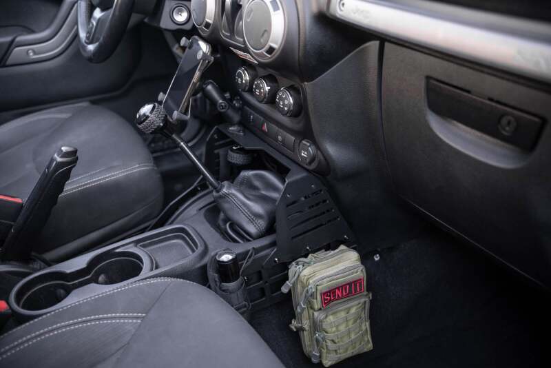 DV8 07-18 Jeep Wrangler JK Center Console Molle Panels & Device Bridge