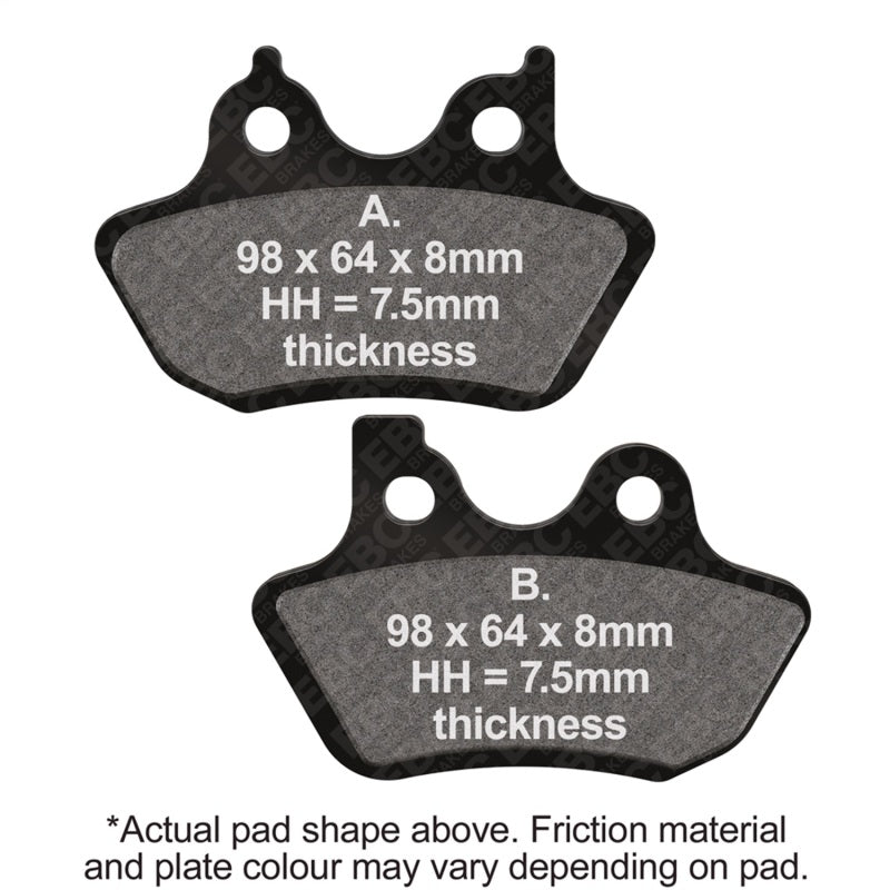 EBC 00-03 Harley-Davidson Sportster XLH 883 Front Left/Right FA-SFA-X Brake Pads