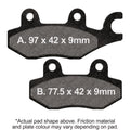 EBC 17-23 Kawasaki Ninja 400 Front Left FA-SFA-X Brake Pads
