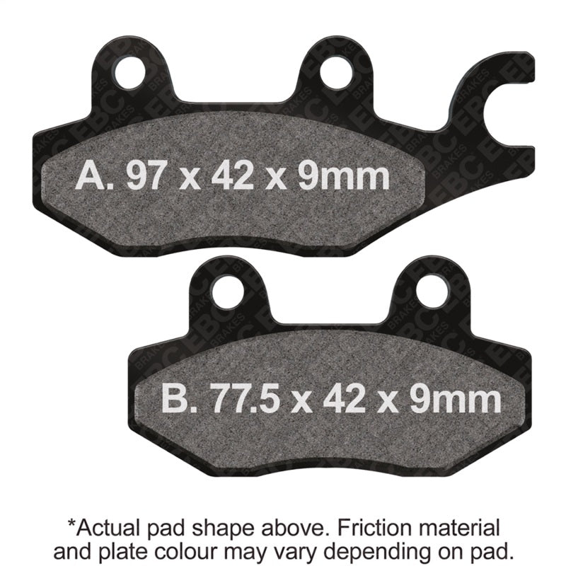 EBC 02-09 KYMCO Street Super 9 2T/AC Front Left/Right FA-SFA-X Brake Pads