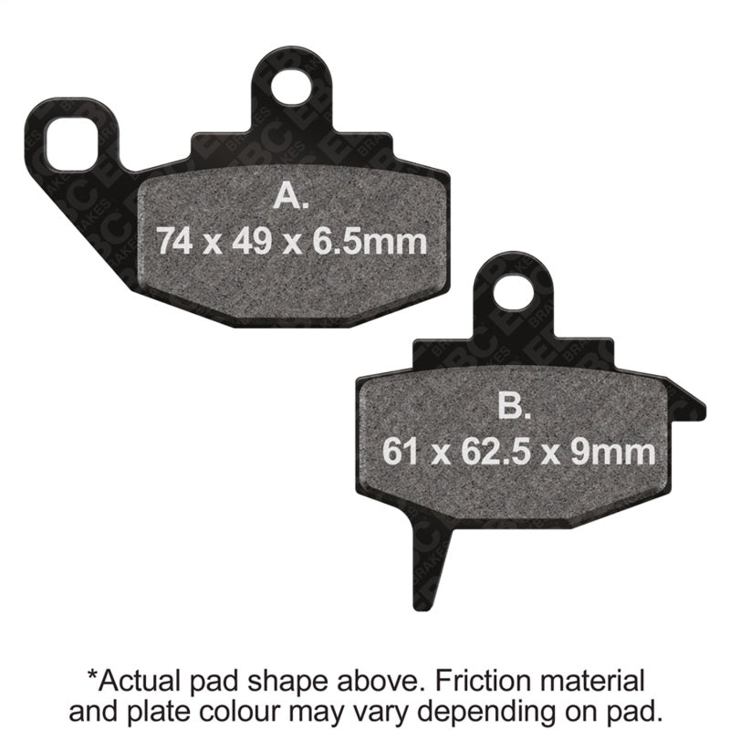 EBC 87-88 Kawasaki KX 125 E/F Front Left FA-SFA-X Brake Pads