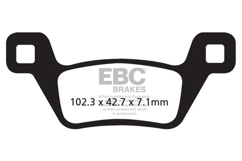 EBC 10-11 KYMCO ATV MXU 500 4 x 4 IRS Carb Models Rear Left/Right R Series Sintered Brake Pads