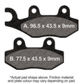 EBC 96-97 Honda CMX 250 C Rebel Front Left FA-SFA-X Brake Pads