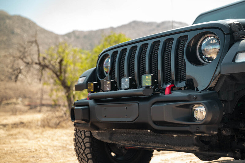 DV8 Offroad 2018-2025 Wrangler JL Push Bar for Mopar Rubicon Steel Bumper