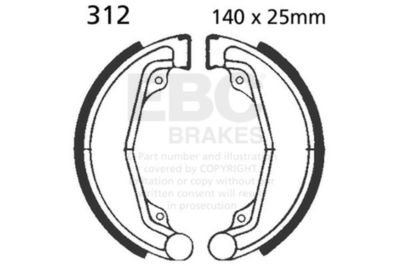 EBC 1976 Honda MR 250 Elsinore Rear Left FA-SFA-TT-X Brake Pads