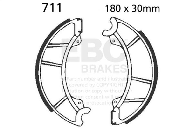 EBC 1976 Kawasaki KH250 A5 Front Brake Shoe