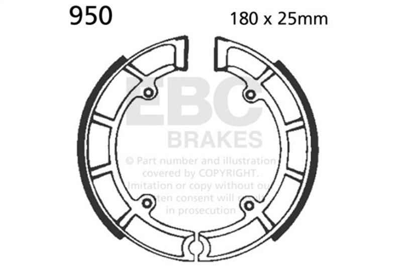 EBC 65-76 CZ/Jawa Scrambler Cross 125-380 Front/Rear Brake Shoe