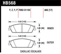 Hawk 07-08 Escalade 6.2 / 07-08 Avalanche Super Duty Rear Brake Pads