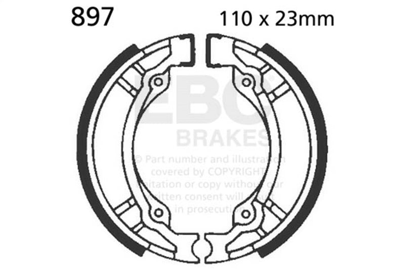 EBC 05-08 TGB/Peirspeed 101 S/Key West 50 Rear Brake Shoe
