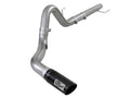 aFe Large Bore-HD 4in 409 SS DPF-Back Exh 18-19 Ford F-150 V6-3.0L (td) w/ Black Tip