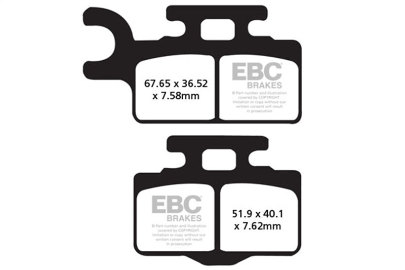 EBC 00-24 Kawasaki KX 65 Front Left R Series Sintered Brake Pads Brake Pads