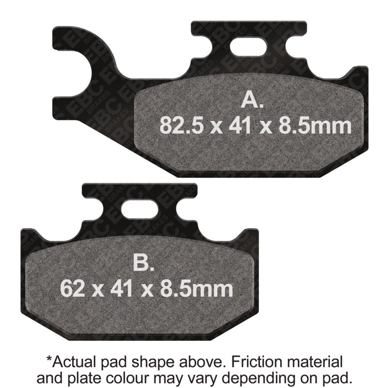 EBC 08-18 Suzuki LT-A 400 King Quad (Auto 4WD) Front Right R Series Sintered Brake Pads