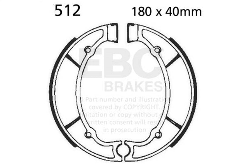 EBC 1975 Yamaha XS 500 B Rear Left FA-SFA-TT-X Brake Pads