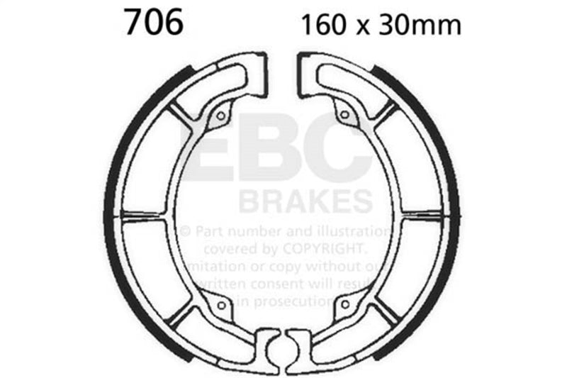 EBC 86-87 Kawasaki KLF 300 Bayou Rear Left/Right FA-SFA-TT-X Brake Pads