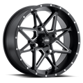 ITP Tornado 15X7 / 4x156 BP / 4+3 Offset Matte Black w/ Milled Accents Wheel