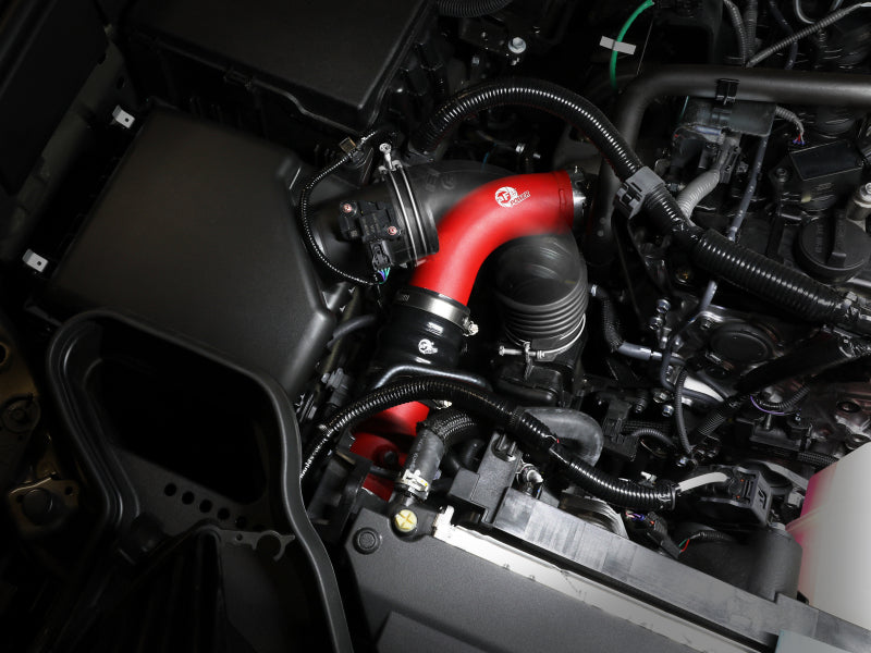aFe 2024+ Toyota Tacoma BladeRunner 2.5in & 3in Aluminum Hot & Cold Charge Pipe Kit - Red