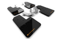 Rally Armor 21-25 Ford Bronco (Plstc Bmpr - NO Rptr/Sprt - NO RR/RB) Blk Mud Flap w/Cy Orange Logo