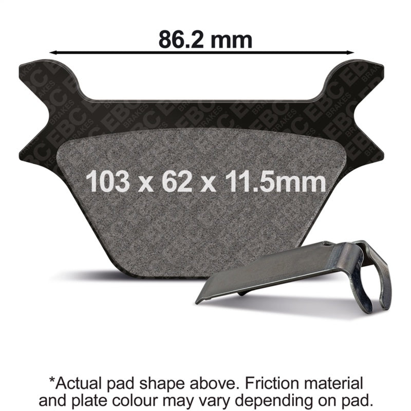EBC 87-99 Harley-Davidson Sportster XLH 1200 Rear Right FA-SFA-TT-X Brake Pads