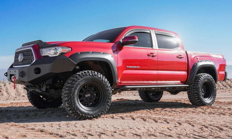 Bushwacker 16-18 Toyota Tacoma Pocket Style Flares 4pc 60.5/73.7in Bed - Black