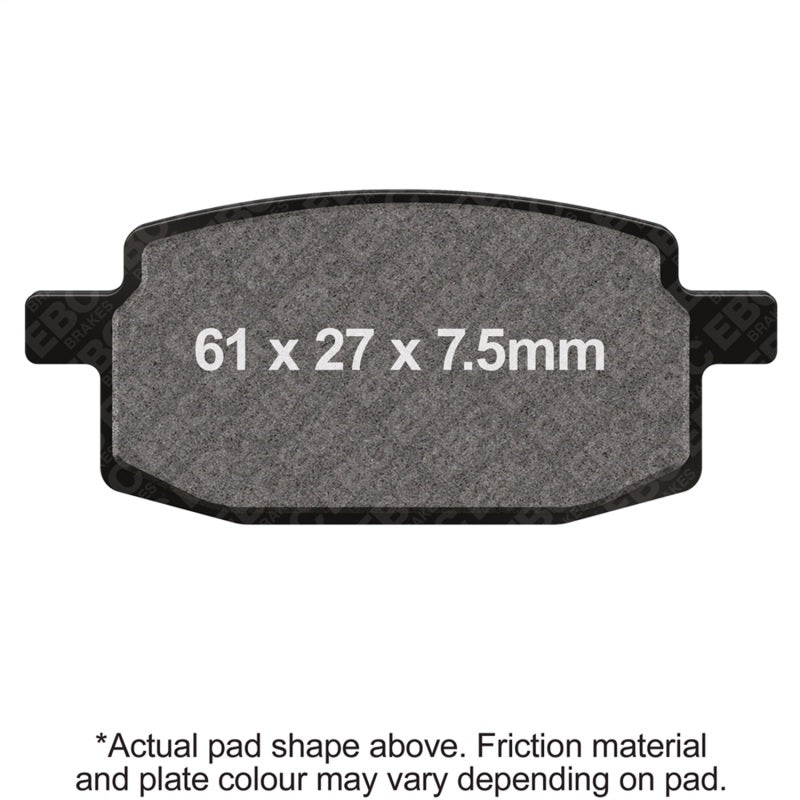 EBC 02-05 Yamaha Zuma 50 2T Front Left Sintered HH/R Brake Pads