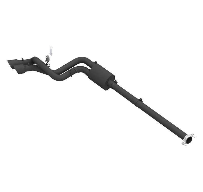 MBRP 09-14 Ford F150 Pre-Axle 4.5in OD Tips Dual Outlet 3in Black Coated Cat Back Exhaust