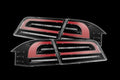 AlphaRex 12-21 Tesla Model S LUXX-Series LED Tail Lights - Black/Red (US Models Only)