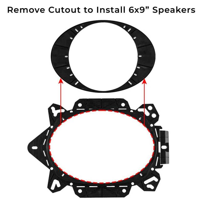 DS18 2015+ Universal OEM Mounting Bracket Cut Out for 6.5in or 6x9in Speaker Chevy/Toyota/Ford