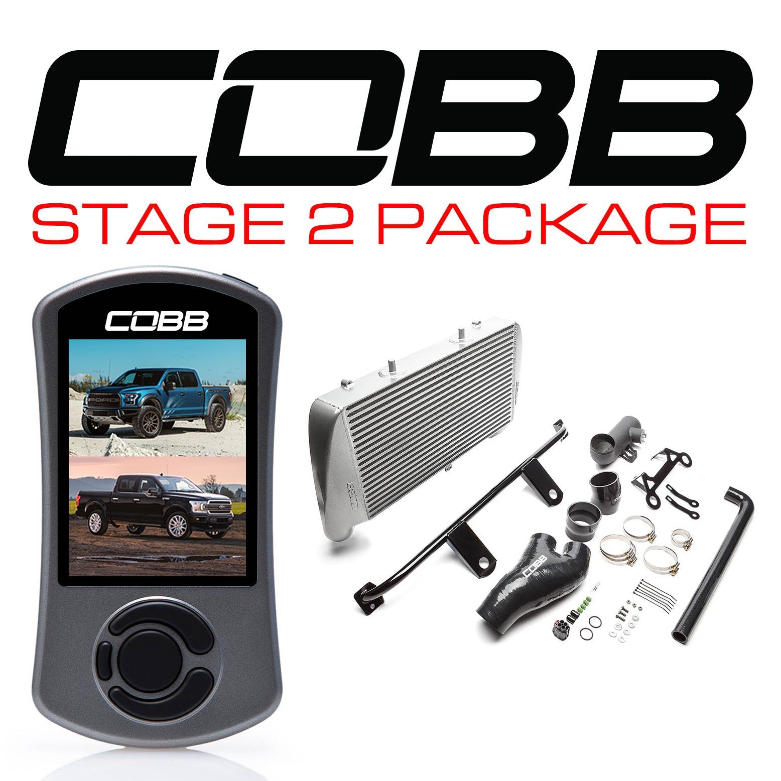 Cobb Ford F-150 Ecoboost Raptor/Ltd. w/TCM Stage 2 Power Package - Silver (NO INTAKE)