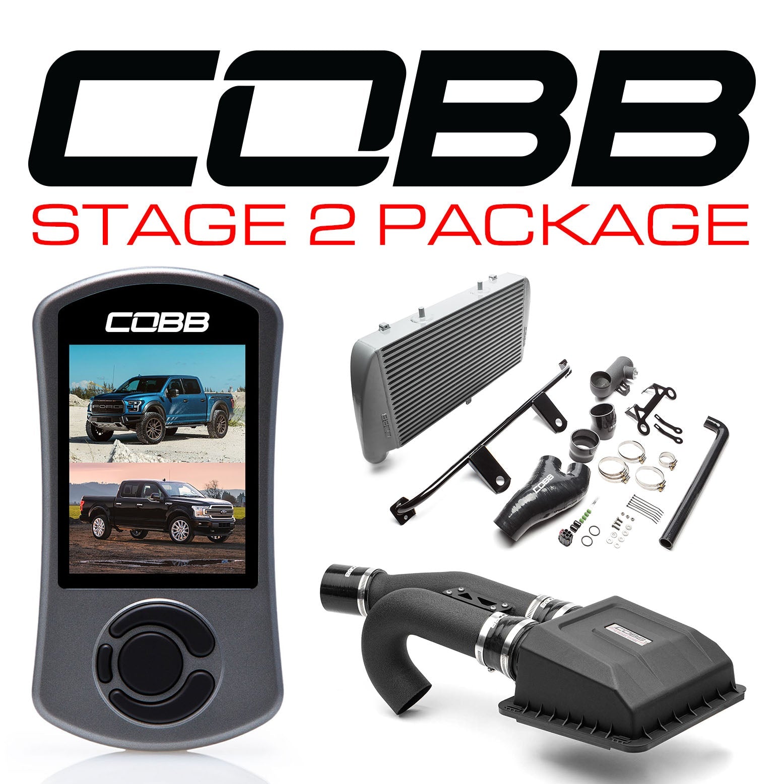 Cobb 17-19 Ford F-150 Raptor Stage 2 Power Package w/TCM Flashing - Silver