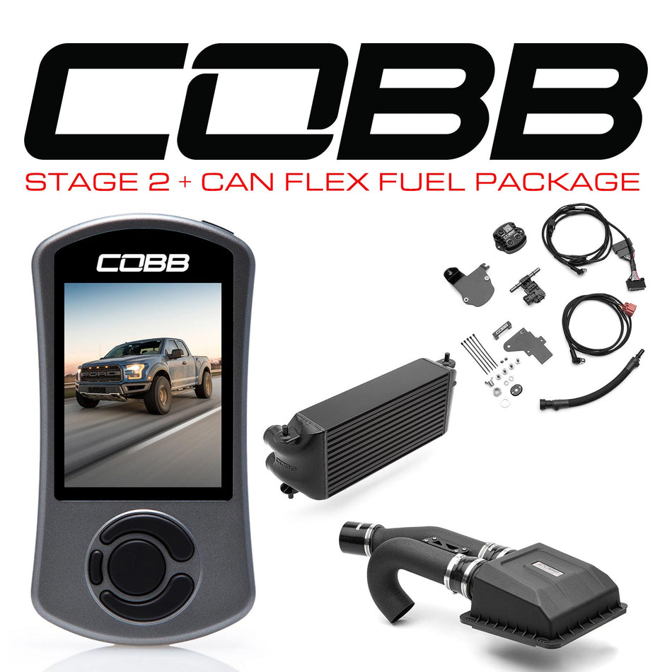Cobb 17-20 Ford F-150 Ecoboost Raptor w/TCM Stg2+ CAN FF Power Pkg (OE Loc I/C) - Black