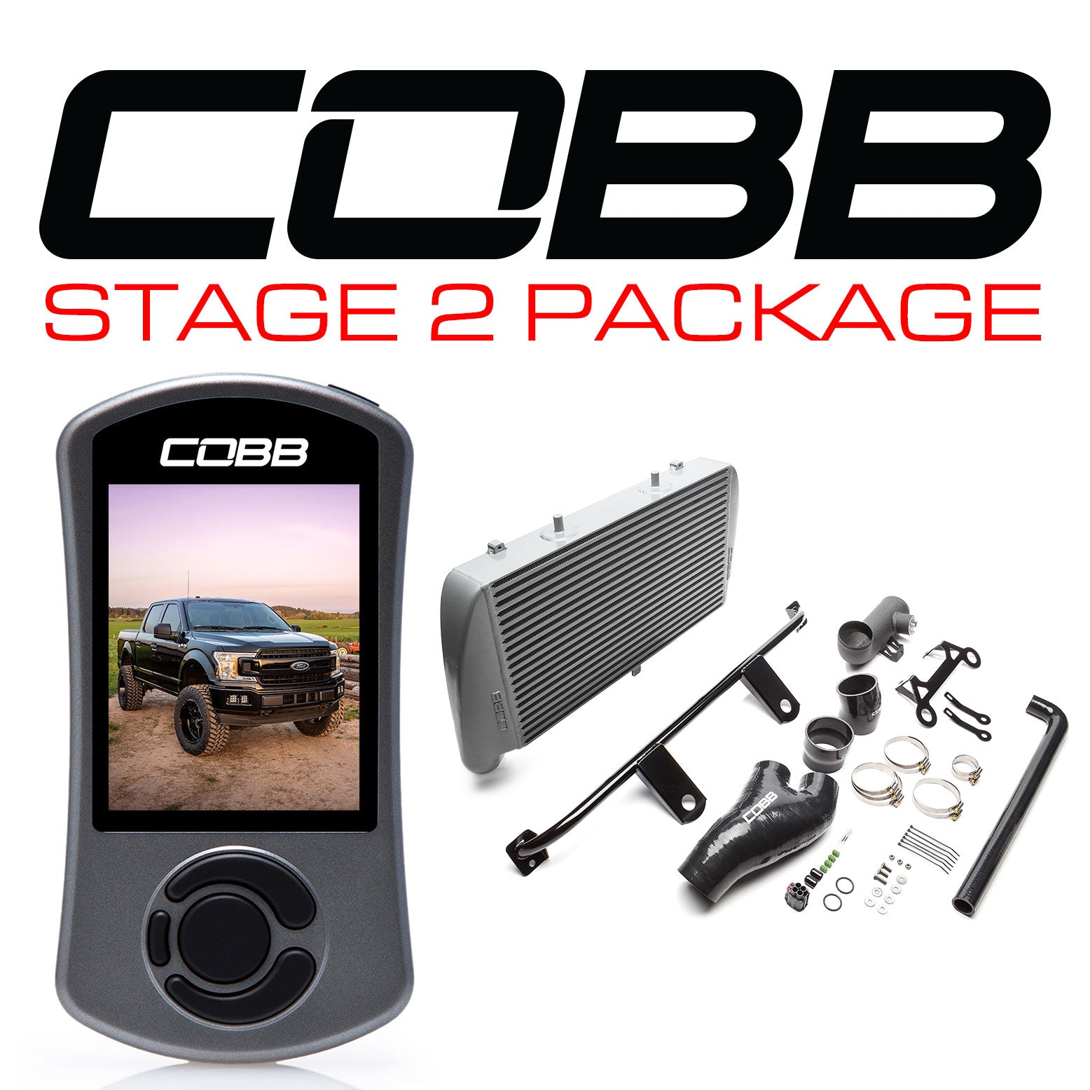 Cobb 2020 Ford F-150 EcoBoost 3.5L Stage 2 Power Package (No Intake) - Silver