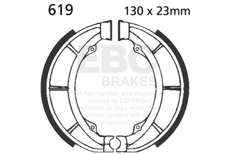 EBC 80-81 Suzuki PE 175 Rear Left Sintered R/HH Brake Pads