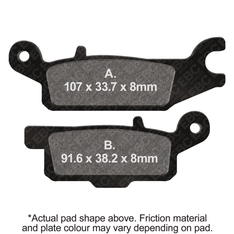 EBC 08-13 Yamaha YFM 250 Raptor Front Left/Right FA-SFA-X Brake Pads