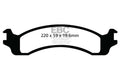 EBC 00-02 Dodge Ram 2500 Pick-up 5.2 2WD (Pad with wear sensor) Greenstuff Front Brake Pads