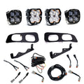 Baja Designs 23-25 Ford Super Duty Squadron Sport/SAE 2.0 Dual Fog Pocket Kit (Diving/Combo) - Clear