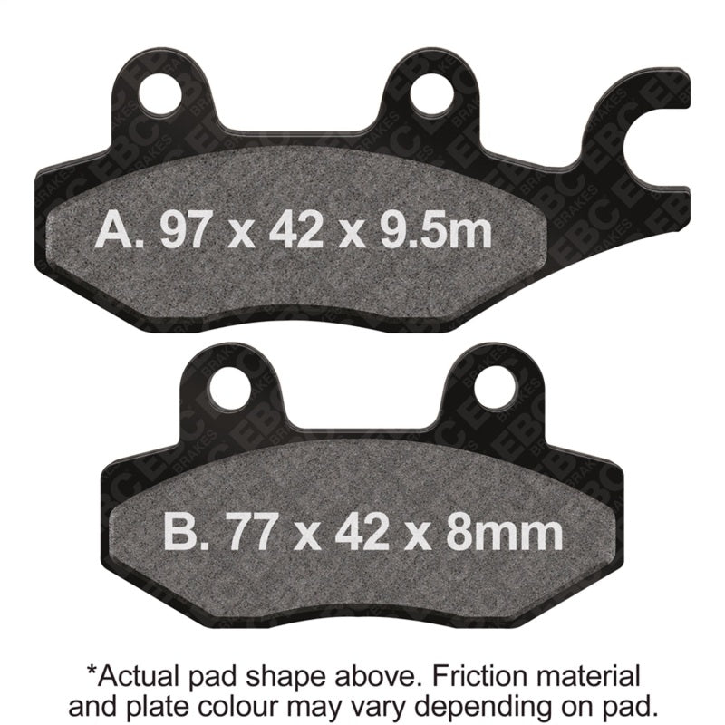 EBC 05-07 Bombardier/BRP Rally 200 Rear Left FA-SFA-TT-X Brake Pads