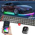 XK Glow XKmax RGBW 8pc Addressable Car Underglow Kit Universal Fitment for 12v