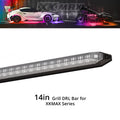 XK Glow 14in XKmax DRL Truck Grill Flexible Light App Cntl Bar 2pc