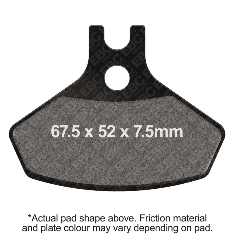 EBC 08-15 Can Am DS 450 2x4/EFi (Road Model w/Hand Brk) Frt Left/Right R Series Sintered Brake Pads