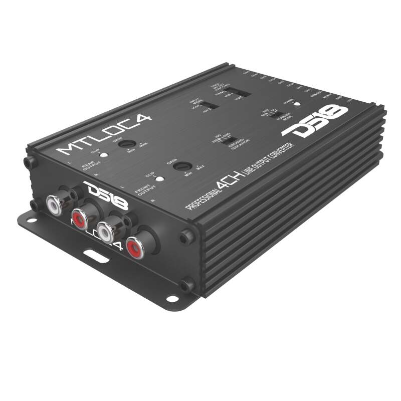 DS18 4-Chnl Speaker Emulator Remote Out Level Matching Controls LED Clip Indicator Hi/Low Converters