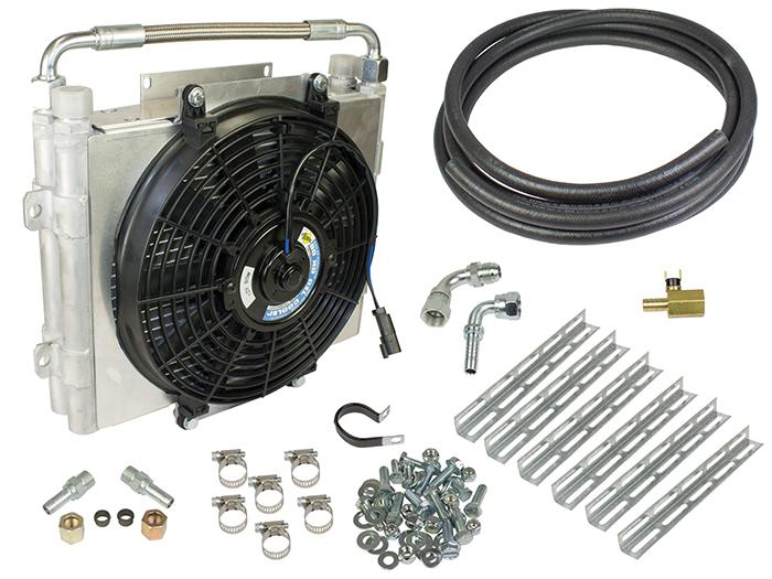 BD Diesel Xtrude Double Stacked Transmission Cooler Kit - Universal 1/2in Tubing
