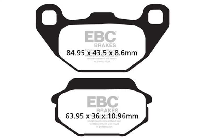 EBC 07-09 Kawasaki KSF 50 KFX Front Left R Series Sintered Brake Pads