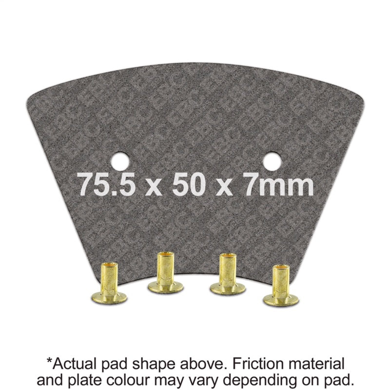 EBC 73-78 Harley-Davidson Sportster XLH/XLCH Rivet Type Front Left FA-SFA-X Brake Pads
