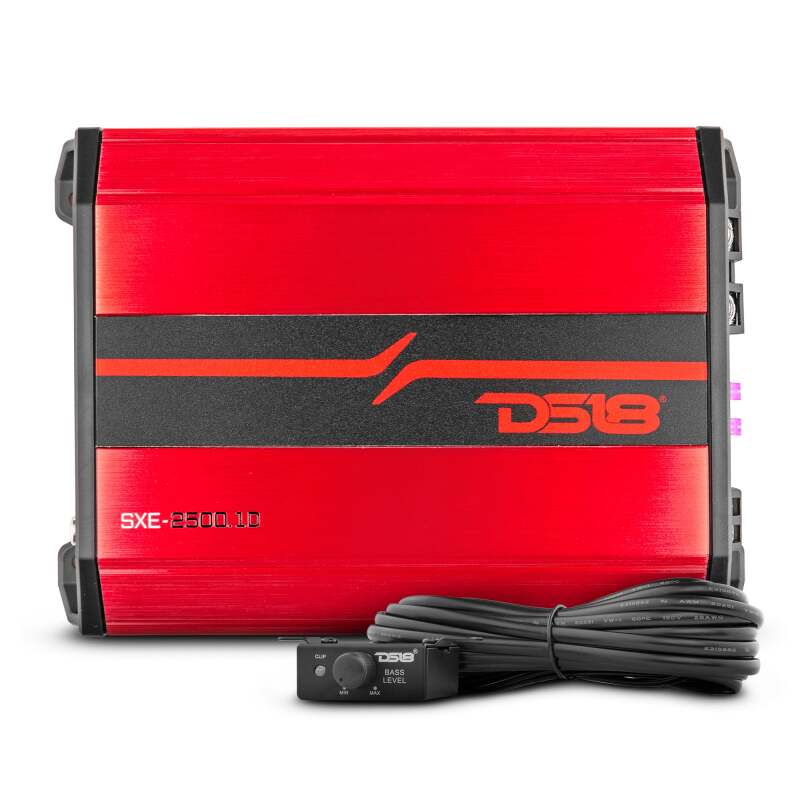 DS18 1-Channel SXE Amplifier Class D 800/1ohm 600/2ohm 300/4ohm Watts RMS- Red